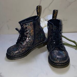 Dr. Martens Kids Crackle Glittery Boots - Multicolor Size 9